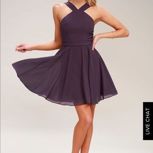 NWT Lulus purple skater dress